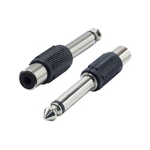 6.3 Mm Mono Erkek/1 Tos Dişi Çevirici Jack