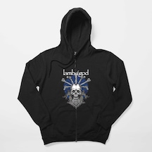 Lamb Of God Bearded Skull Siyah Fermuarlı Kapşonlu Sweatshirt