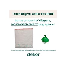 Bebek Bezi Dekor Eko Klasik Bebek Bezi Kovası Yedekleri 4'lü Paket