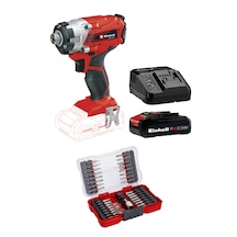 Einhell TE-CI 18/1 Li, Akülü Torklu Vidalama Seti ( 2,5 Ah Akü ve Şarj Cihazı , 33 Parça Uç Seti Dahildir )