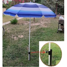Plaj Deniz Bahçe Balkon Şemsiyesi Sabitleme Kazıklı Mavi 180cm