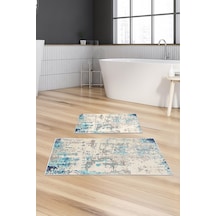 Alanur Trend Kaymaz Taban Dijital Banyo Takımı Kt496 Mavi