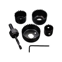 6 Parça Buat Açma Panç Seti 32-38-44-54mm & 3/8 Hex Anahtar Metal Ahşap Plastik Delik Açma