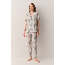 Suwen Larisa Gömlek Yaka Pijama Takımı Sh26552660b846 Çok Renkli
