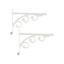Suntek 2 Adet L Şeklinde Duvara Monte Raf Aparatı Metal Asılı Beyaz