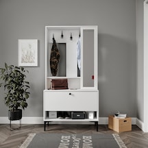 Valentino White Raflı,aynalı,kapaklı Ayakkabılık/vestiyer/portman Valentino White Raflı,aynalı,kapaklı Ayakkabılık/vestiyer/portman