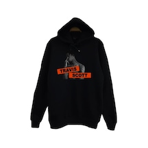Travis Scott Astroworld Baskılı Sweatshirt Siyah