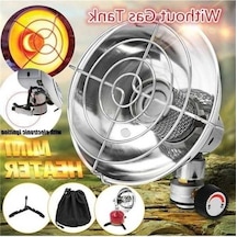 Pazly Açık Gaz Isıtıcı - Taşınabilir Propan Bütan Kamp Ocağı Isıtma Sobası - Kış Kamp İçin Hafif Ve Dayanıklı Paslanmaz Çelik Isıtıcı Gümüş