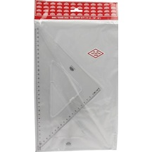 Hatas Öğrenci Gönye Seti 45-60 Derece Plastik 32 CM 0808