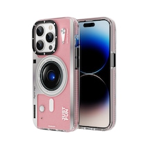 Youngkit iPhone 14 Pro Max Uyumlu Kılıf Magsafe Şarj Özellikli Lens Figürlü YoungKit Art Film Serisi Kapak YOUNGKİT-TA85944