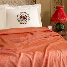 Karaca Home Andalisa %100 Pamuk Nakışlı Çift Kişilik Nish Set Bordo Bordo