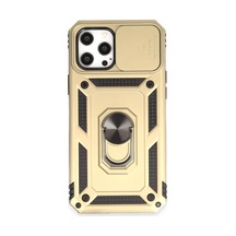 Apple Uyumlu  iPhone 12 Pro Max Kılıf Pars Lens Yüzüklü Silikon - Gold 0.2M-Çok Renkli