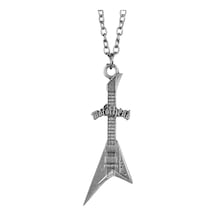 Motörhead - Elektro Gitar Gümüş Kaplama Zincir Kolye 60 CM Çok Renkli