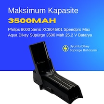 Philips 8000 Serisi Xc8045/01 Speedpro Max Aqua Dikey Süpürge 3500 Mah 25.2 V Batarya  Uyumlu Uzun Ömürlü, Maksimum Performans Pil