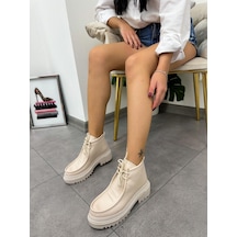 Bej Cilt Zenya Bağcıklı Kadın Bot-4963 Bej