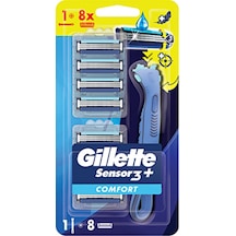 3 Adet Gillette Sensor3 Plus Comfort Tıraş Makinesi + 8'li Yedek Başlık
