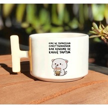 Baskılı Beyaz T Kulp Kupa Bardak