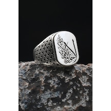 La Havle Ve La Kuvvete Illa Billahil Aliyyil Azim Arapça Yazlı 925 Ayar Gümüş Yüzük 901923 Gümüş