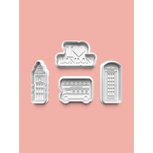 Londra Kurabiye Kalıbı Ve Şeker Hamuru Kalıbı 4'lü Set