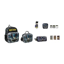 Anaokulu Çantası Kabartmalı Set 11 Parça Siyah