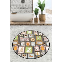 Callatte Çap Banyo Halısı Djt 80x80 cm, Banyo Halısı , Banyo paspası yıkanabilir