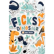Sevimli Dinozor Sticker Seti - 31 Adet Etiket Çıkartma Diğer