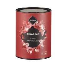 Rıoba Beyaz Çay 75 G Kırmızı Meyveler&gül - Tropik Lezzet 2'li Ekonomik Paket - 2 Adet Tarı