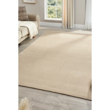 Mariesse Home Puffy Düz Renk Peluş Kalın Dokuma Kesme Yolluk Makina Dokuma Halısı 4500-bej