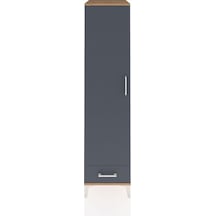 Kronos Dolap 4 Raflı Tek Çekmeceli Tek Kapaklı 44x59x182 Çam-antrasit Atlas Çam