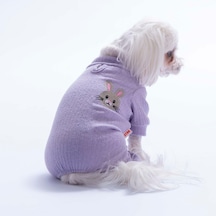 Lila Lavender Bunny Köpek Tulumu Köpek Kıyafeti Kedi Kıyafeti