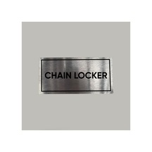 Aluminyum Kapı İsimliği Chain Locker Yazılı Arkası Yapışkanlı 10x20 Cm