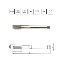 Mte Makina Takım M12x1.5 Hss - E Dın 374/c Metrik İnce Vidalı Düz Kanallı Makina Kılavuzu - B00105751206