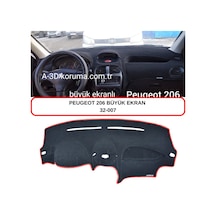 PEUGEOT 206 BÜYÜK EKRAN TORPİDO  KORUMASI / HALISI / ÖRTÜSÜ