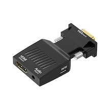 Vga To Hdmi Kablo Çevirici Dönüştürücü + Ses Destekli Hdmı (510278237)