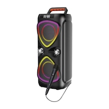 D78 Bluetooh Speaker Şarjlı Kablosuz Taşınabilir Hoparlör Mikrofonlu Led Işıklı Parti Speaker Sd Kart Usb Fm Radyo Uzaktan Kumandalı D78