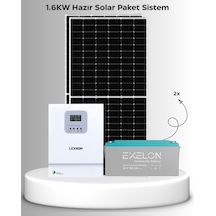 1,6kw Hazır Solar Paket Akıllı Mppt İnverter Off-grid Sistem