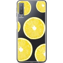 Samsung Uyumlu A7 2017 Lemons Tasarımlı Süper Şeffaf Telefon Kılıfı Çok Renkli