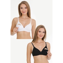 Parlingerie 2li Modal Kaplı Emzirme Sütyeni Siyah-beyaz