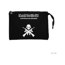Zepplin Giyim Iron Maiden Matter Of Life Siyah Clutch Astarlı Cüzdan