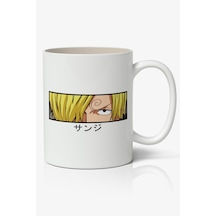 One Piece Anime Sanji Temalı Baskılı Kişiye Özel Kupa Bardak - Sevgiliye Arkadaşa Hediye Beyaz