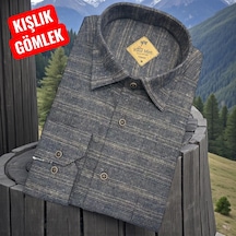 Klasik %100 Cotton Uzun Kollu Yakası Gizli Düğmeli Kışlık Flanel Gömlek Regular Kalıp Gri Klasik %100 Cotton Uzun Kollu Yakası Gizli Düğmeli Kışlık Flanel Gömlek Regular Kalıp Gri