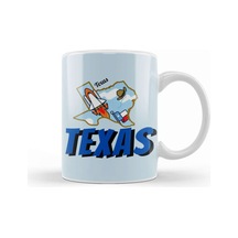 Texas Vintage Retro Rainbow Style Kupa Bardak Porselen Karışık