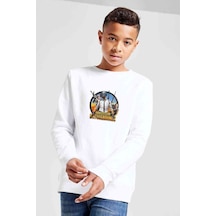 Tshirthane Pubg Baskılı Unisex Çocuk Beyaz Sweatshirt (534754705) Beyaz