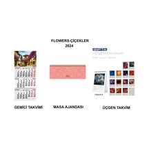 Flowers-çiçekler 2024 Takvim Seti