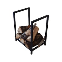 Metal Şömine Odunluk Dekoratif Minimalist Odunluk