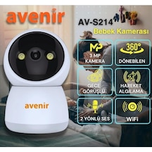 Avenir Av-s214 3mp Çift Yönlü Ses 360 Dönebilen Bebek Kamerası 3mp