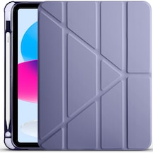Apple Uyumlu iPad, 11.nesil 2025 Kılıf Tri Folding Kalem Bölmeli Standlı Kılıf Kapaklı Kılıf