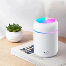 Hava Nemlendirici Ortam Nemlendirici Işıklı Hava Nemlendirici Makinesi Ve Aroma Difüzörü H2o Beyaz, Gri, Pembe Ka