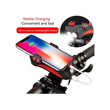 3 'ü 1 Usb Bisiklet Far Led Bisiklet Telefon Tutucu