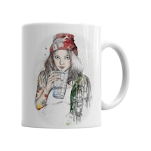 Garota Tatoo Kupa Bardak Porselen Karışık